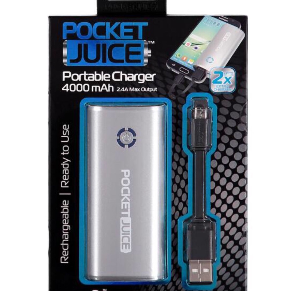 Pocket Juice 4000 mAh Portable Charger USB Power